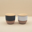 RAAHA - Arabic Oudh Scented Candle in Ceramic Holder with Bamboo Lid - White