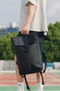  Urban Water Resistant Flap-top Backpack - Black