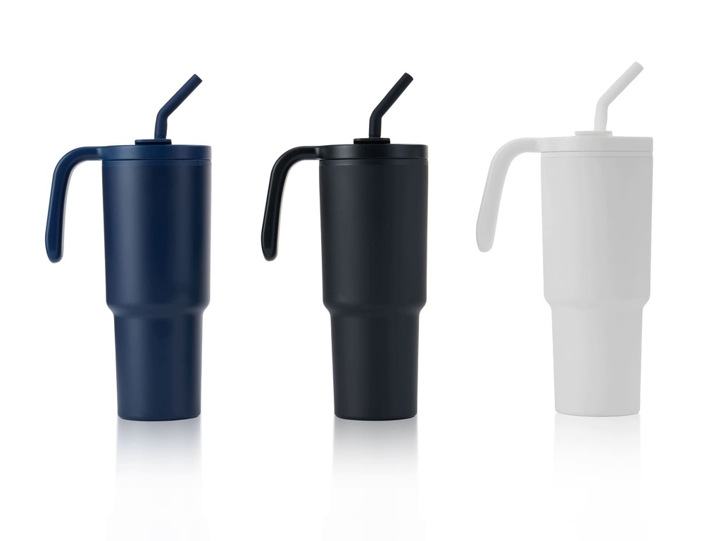 FORZA 360 - Hans Larsen Recycled Stainless Steel/ PP Tumbler with 360 Branding - Black