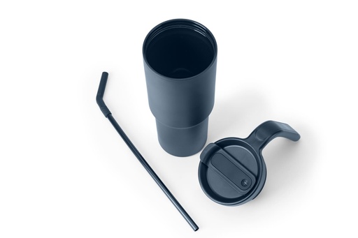 FORZA 360 - Hans Larsen Recycled Stainless Steel/PP Tumbler with 360 Branding - Navy Blue