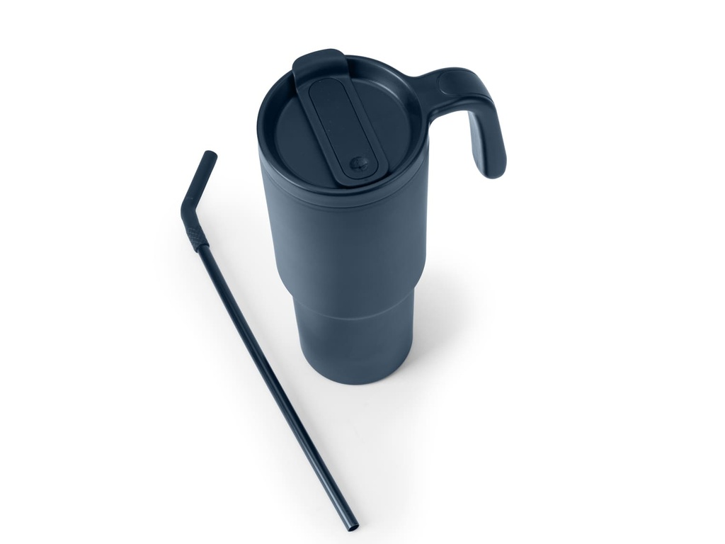 FORZA 360 - Hans Larsen Recycled Stainless Steel/PP Tumbler with 360 Branding - Navy Blue