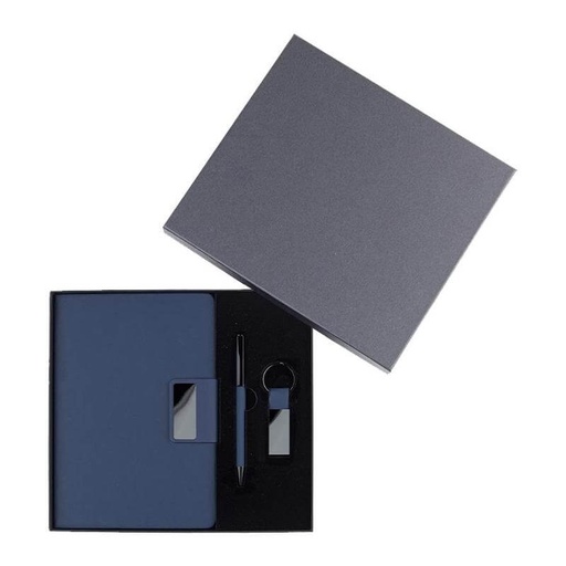 REGENT - Giftology Set of Notebook, Keychain and Pen - Blue