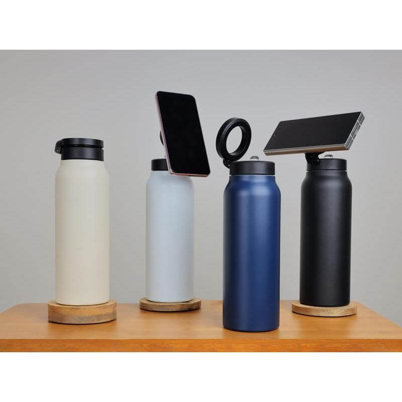 FERRO - Giftology Magnetic Phone Holder Water Bottle 760ml - Black