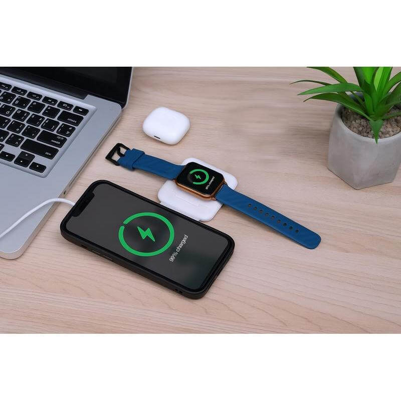 TURIN - @memorii Foldable Wireless Charger and Multicable Set - White